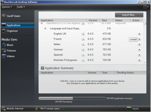 How to install a Blackberry application from a .zip or .rar file