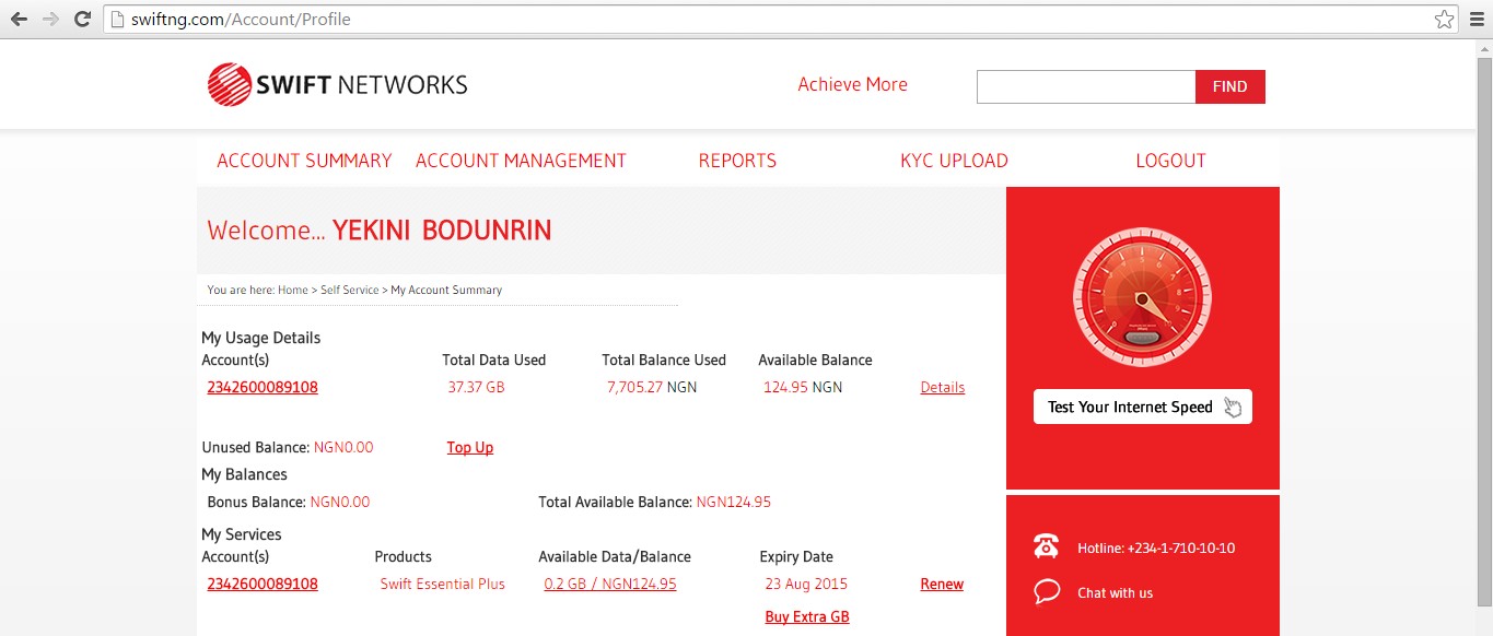 How to check SWIFT data balance, usage stats & expiry date Printable