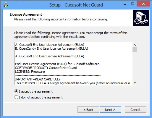 how to install cucusoft net guard on a windows PC