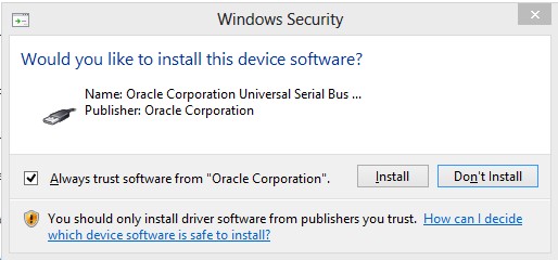 how to install oracle virtualbox on windows
