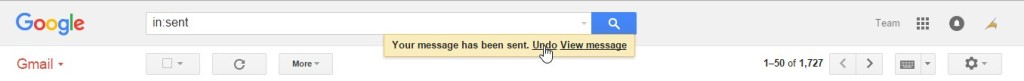 unsending an email in gmail