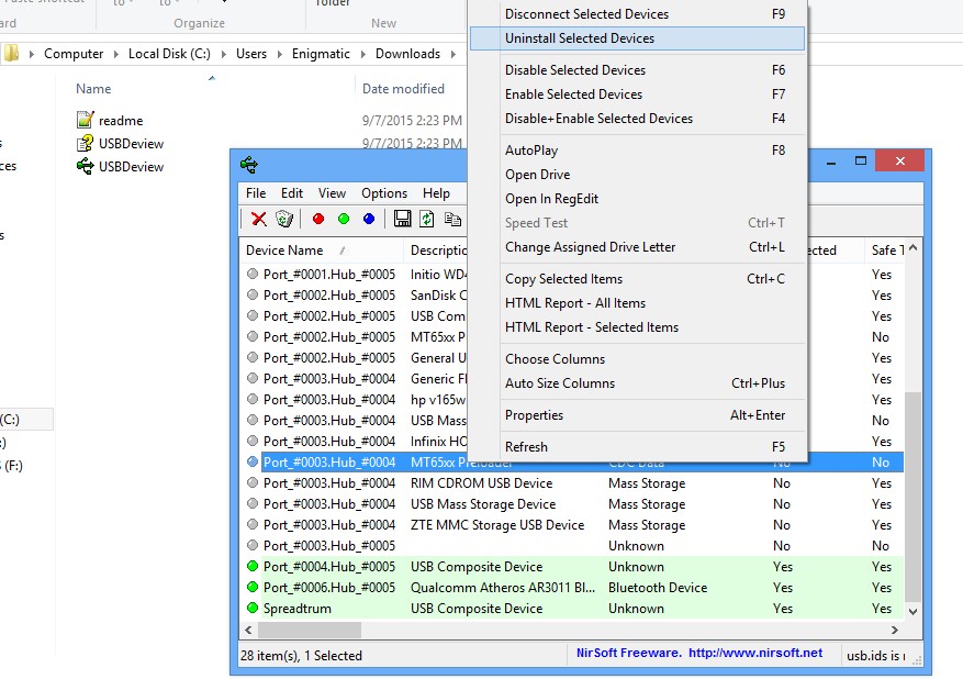 How to use USB Deview