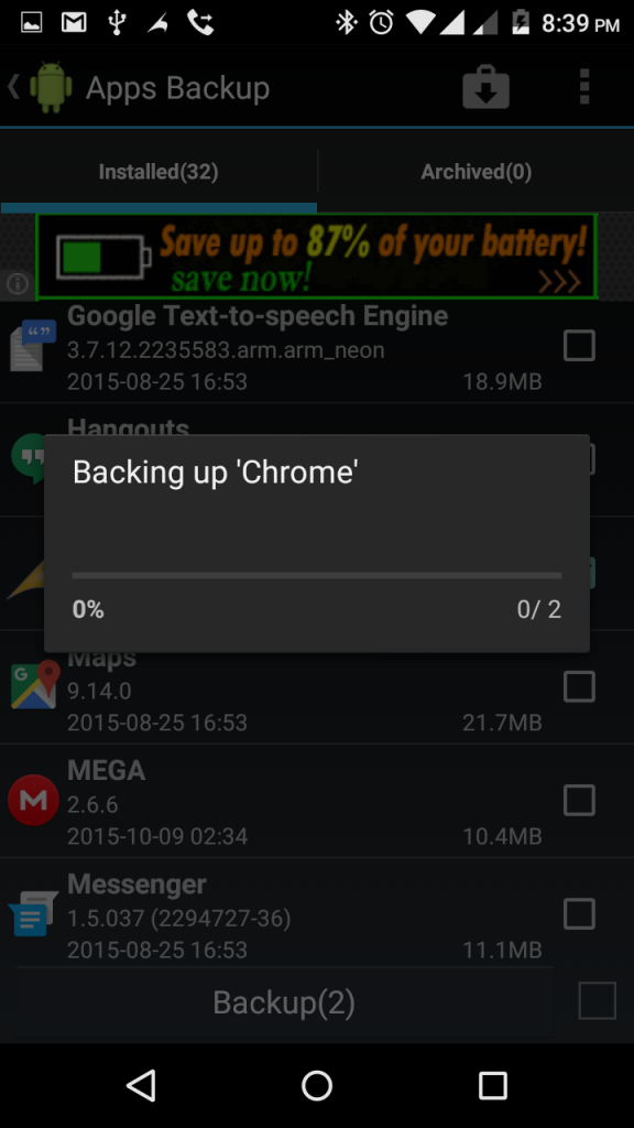 Backup your Android Apps, SMS, Contacts, Call Logs, Calendars and