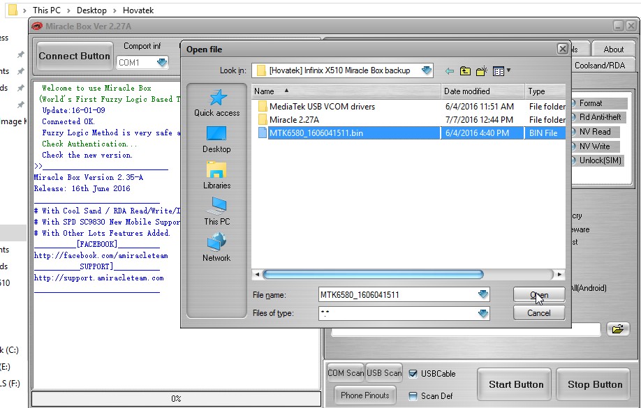 Miracle Box File Storage How to use Miracle Box to flash Mediatek firmware (.bin file)