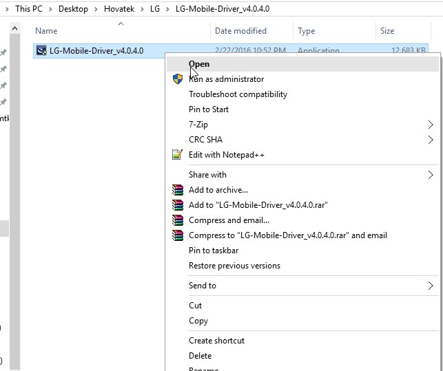 How to install LG drivers on a Windows PC