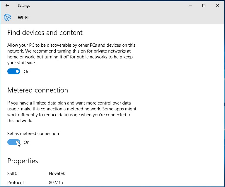 windows 10 and 8 metered and unmetered connection