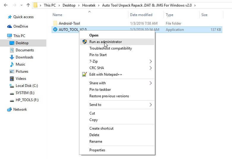 How to unpack & repack system (.img or .new.dat) in Windows