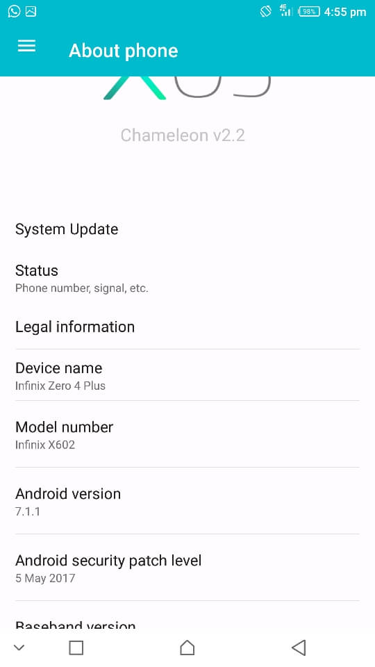 Infinix Zero 4 Plus successfully updated to Nougat