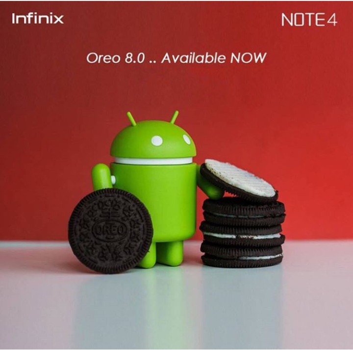 Infinix Note 4 X572 Android 8 Oreo update