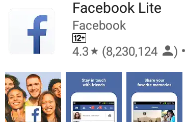 Facebook Lite app