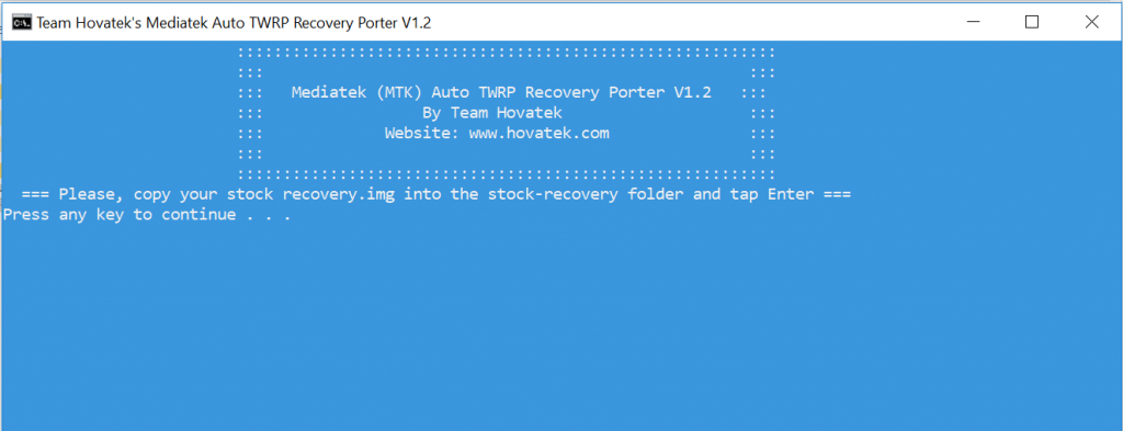 Mediatek (MTK) Auto TWRP Recovery Porter V1.2