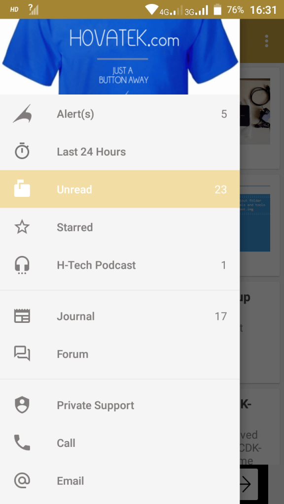 Hovatek Mobile app