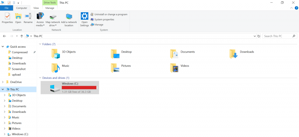 How to free up storage space on Windows PC