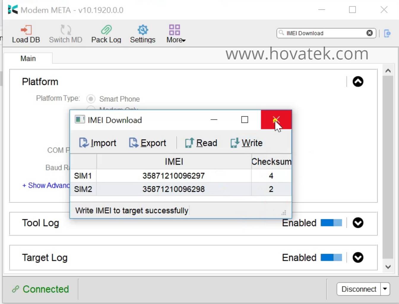 How to use modem meta to write IMEI to Mediatek devices
