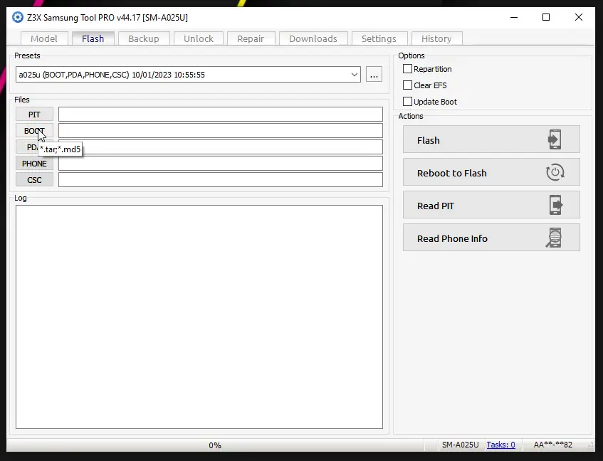 How to flash Samsung using Z3X Samsung Tool Pro